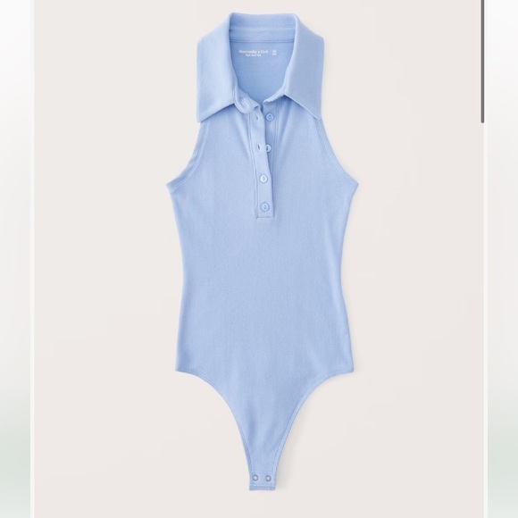 🌸 Abercrombie & Fitch 🌸 “ribbed polo bodysuit” - Picture 1 of 8